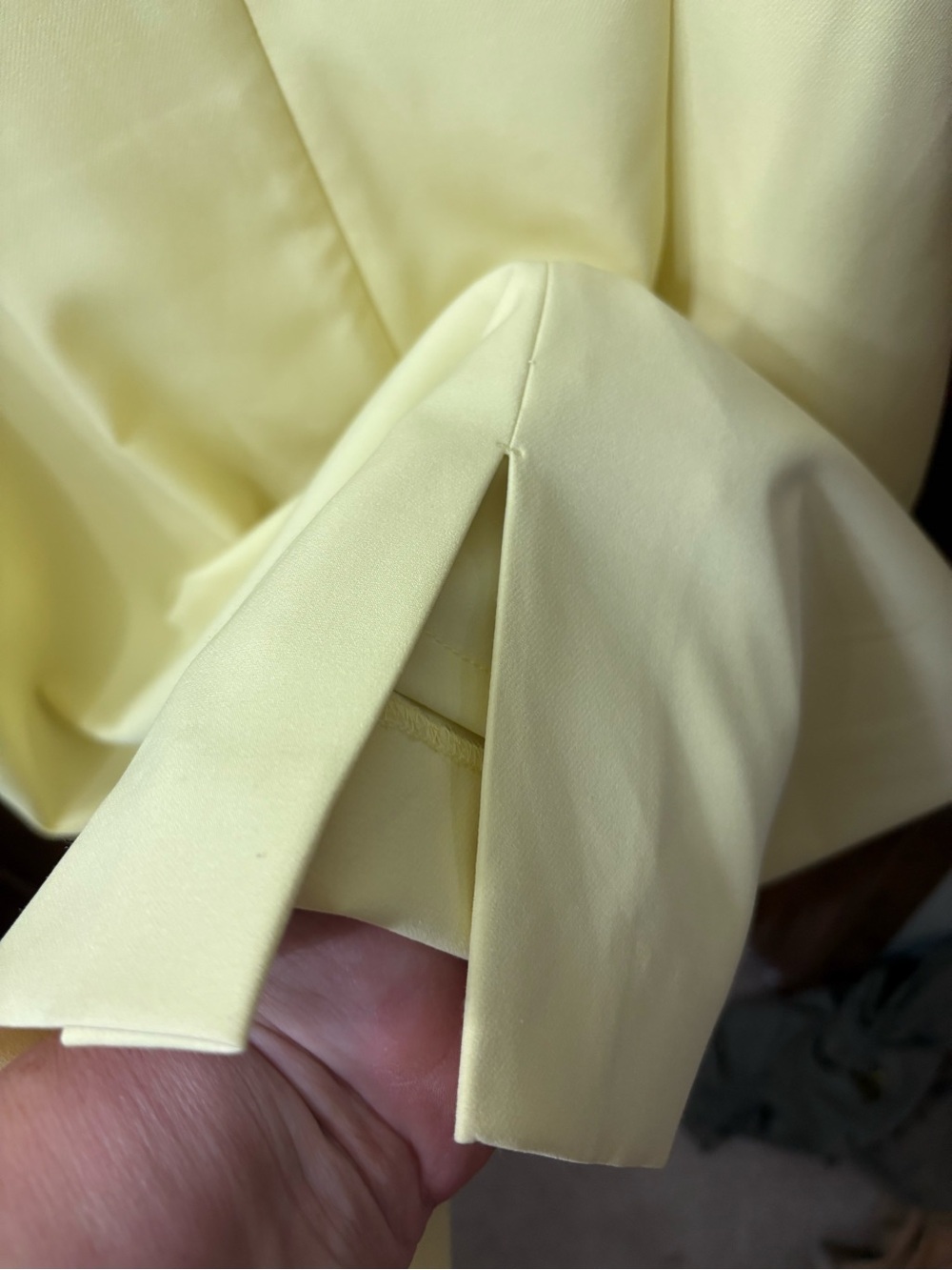 ANTONIO MELANI Butter Yellow Puff-Sleeve Sheath Tailored Dress 14 - Picture 7 of 8